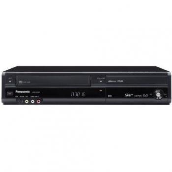 Panasonic DVD-/VHS-Rekorder DMR-EZ49VEGK in Schwarz mit Twin Peak Tuner für DVB-T, HDMI-Schnittstelle und Full HD Upscal
