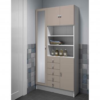 Mélamine Blanchie – Armoire 90x29,6x181,6 cm