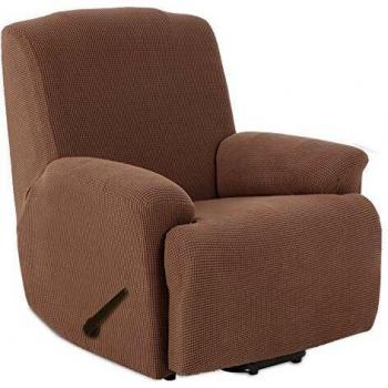 TIANSHU Fauteuil Relax Housse 1 Pièce Jacquard Housse de Canapé Extensible (Café)