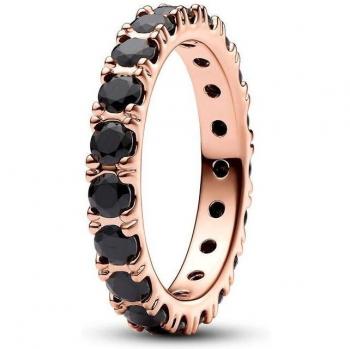 Anillo Eternity Fila Negra Brillante Pandora 180050C02 para Mujer