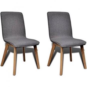 Komfortable Esszimmerstühle aus Eiche und Stoff