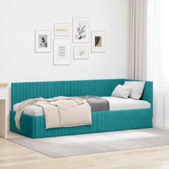 Cornice laterale per letto turchese 80x200 cm tessuto