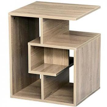 HOMCOM Wooden Side End Table