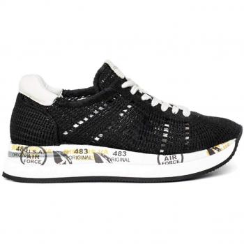 Conny 1953 Black Leather & Textile Sneaker Donna