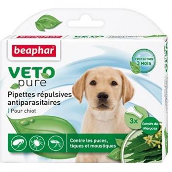 Pipettes répulsives antiparasitaires Beaphar pour chiot