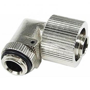 Silver Nickel 16/10mm 90° Rotatable Compression Fitting G1/4