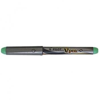 Pilot Stylo Plume V-pen Argent Pointe 0,58 mm Vert