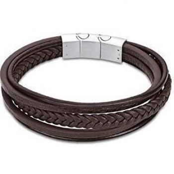 Bracelet Lotus Style LS2051-2/1 Cuir et Acier pour Homme