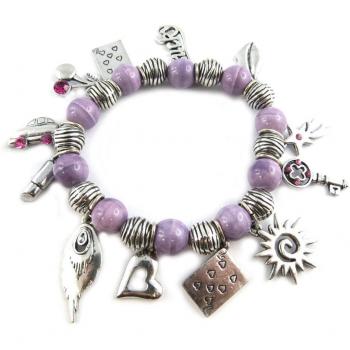NOA G0334 Bracciale Gypsy Viola Argenteo