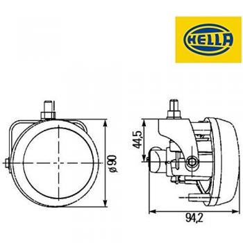 Fendinebbia HELLA 1N0 009 295-021 montaggio interno
