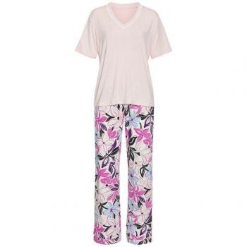 LASCANA Schlafanzug, 2 tlg., feminine Blumenmuster