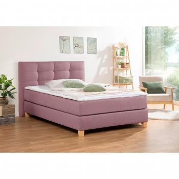 HOME AFFAIRE Boxspringbett Moulay, lila, inkl. Topper und TFK