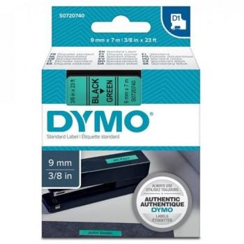 DYMO NASTRO D1 9MMX7M NERO/VERDE