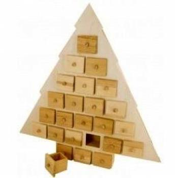 Sapin de l'avent avec compartiments 56x53x6,5 cm