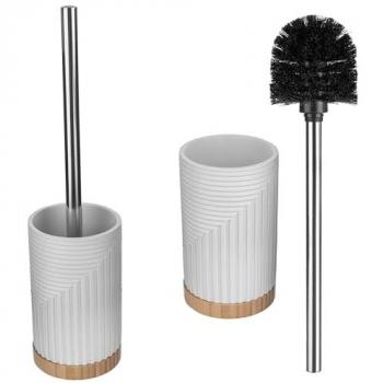 Brosse WC Innovante sans Perçage (Rond Blanc)