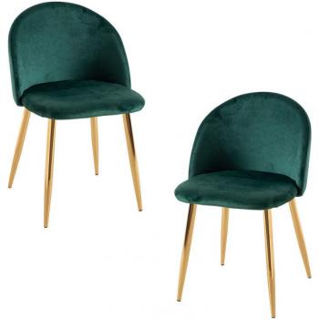 Juego de Dos Asientos Vint Terciopelo en Verde