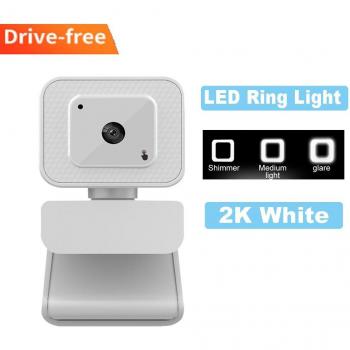 2K webcam met verstelbaar ringlicht