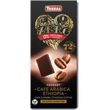Torras Zero Choco Negro 72 % Cacao  Cafe Arabica Etiopia