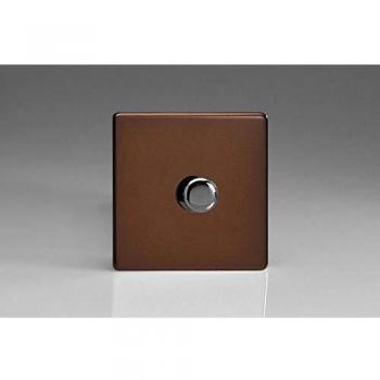 Varilight V-Pro Screwless Mocha LED Dimmer Switch, 1 Gang, Trailing Edge, Dual‑Way