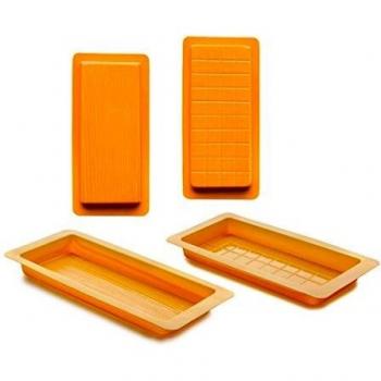 Pack 2 moldes plástico Turrón tronco y onzas Ibili