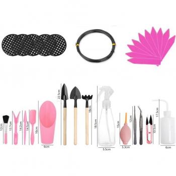Fairy Garden Essentials: 16‑Piece Planting Tool Collection – Bonsai & Succulent Care