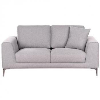 Confort Deux-Places Beliani – Canapé Modern Tissu Gris Reinen