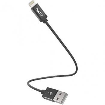 Câble Lightning/USB‑A 200 mm – Matériau Nylon Noir