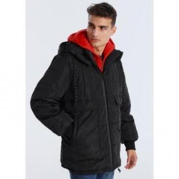 Abrigo Puffer Loïs Titanium con Capucha para Hombres
