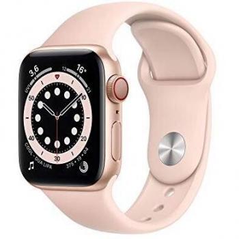 Reloj Apple Watch Series 6 40mm GPS + Cellular Aluminio Dorado Correa Deportiva Rosada