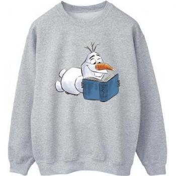 Disney Frozen Olaf Reading Sweatshirt L Grey