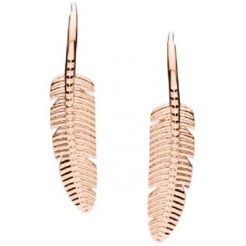 Pendientes Fossil Elegantes de Acero y Oro Rosa