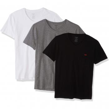 Diesel T-shirt homme UMTEE-MICHAEL3PACK, MULTICOLORE (DARK GREY MÉLANGE/BLACK/BRIGHT WHITE E3843-0WAVC), L