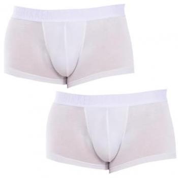 Bikkembergs Men’s Bamboo Boxer Duo – XL – White Rubber