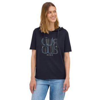 Cecil Kapuzensweatshirt Damen – Unifarbenes XL in Urban Dunkelblau