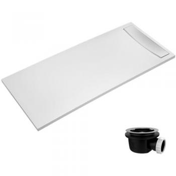 Recipiente de Ducha Acero Inoxidable Jacob Delafón Flight Neus 160x80 Blancos Antideslizante con Bonde y Capot