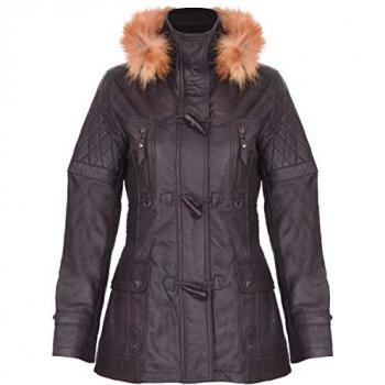 Women's Brown Quilted Parka Jacket