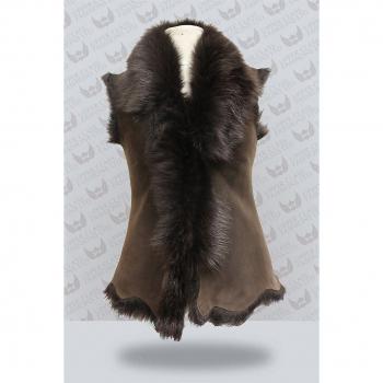 Damen-Gilet Denver aus Toscana-Lammfell in Braun
