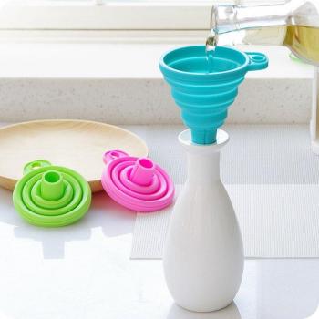 Mini embudo de cocina de silicona, 1 pieza