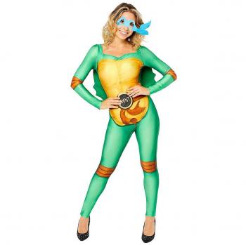 Disfraz de Tortugas Ninja Mutantes Adolescentes para Mujer Talla Mediana Verde Claro