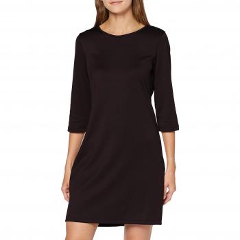 VERO MODA Damen Vmvigga 3/4 Plain Short Dress Color Kleid, Schwarz, 40 (L)