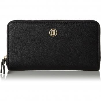 Cartera Tommy Hilfiger Effortless Novelty Lrg Za, Color Negro