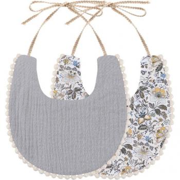 Vintage Baby Feeding Bib with Floral Design