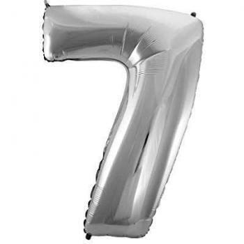 GoDan Beauty&Charm XXL Folienballon Zahl 3, 92 cm, Silber