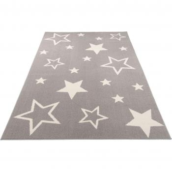 OCI DIE TEPPICHMARKE Teppich KIDDY STAR, 11 mm Höhe, grau