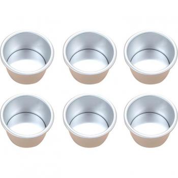 6Pcs 2-Inch Removable Bottom Cake Pan