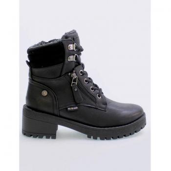 Stivaletti con Fodera in Pelliccia Nera Refresh 170302