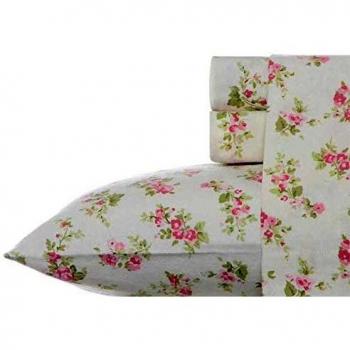 Revman Audrey Flannel Sheet Set in Pink, Queen Size