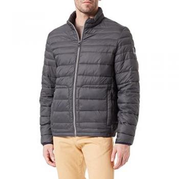 Graue Steppjacke aus atmungsaktivem Material