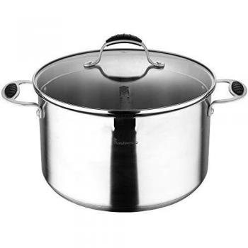 Stock pot 28x16.5cm 9,8l acero inox ind c/tapa foodies MASTERPRO BERGNER