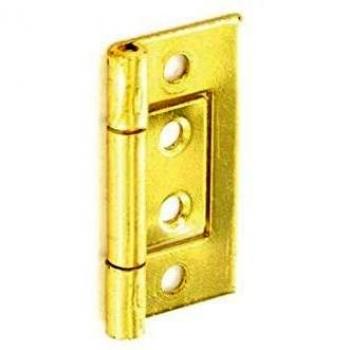 Securit Flush Hinges Brass Plated (Pair) 75Mm